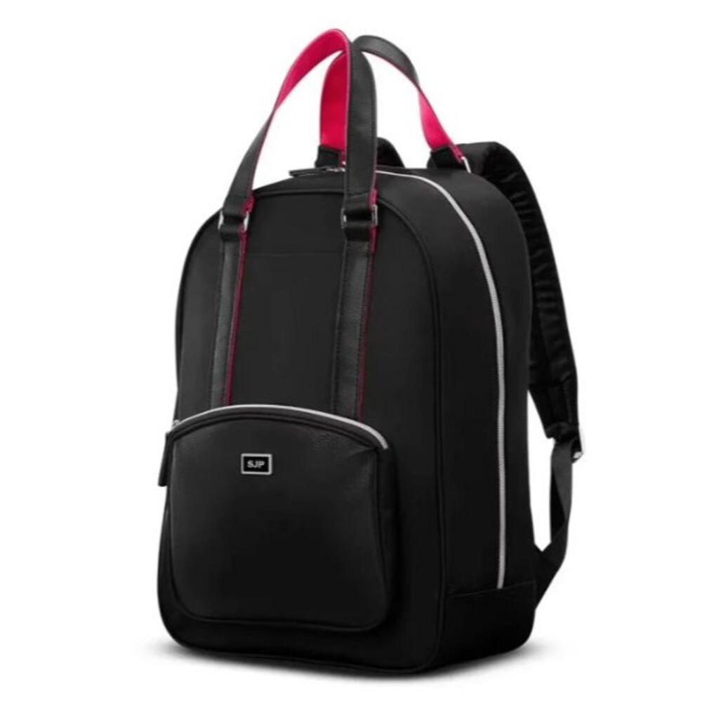 SJP Sarah Jessica Parker 16" RFID Convertible Laptop Backpack - Black/Candy Pink - Picture 2 of 12